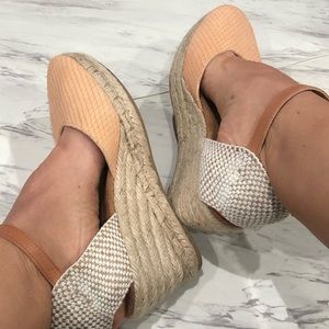 Maypol Espadrille Wedges Close Toe Nude Spain 39